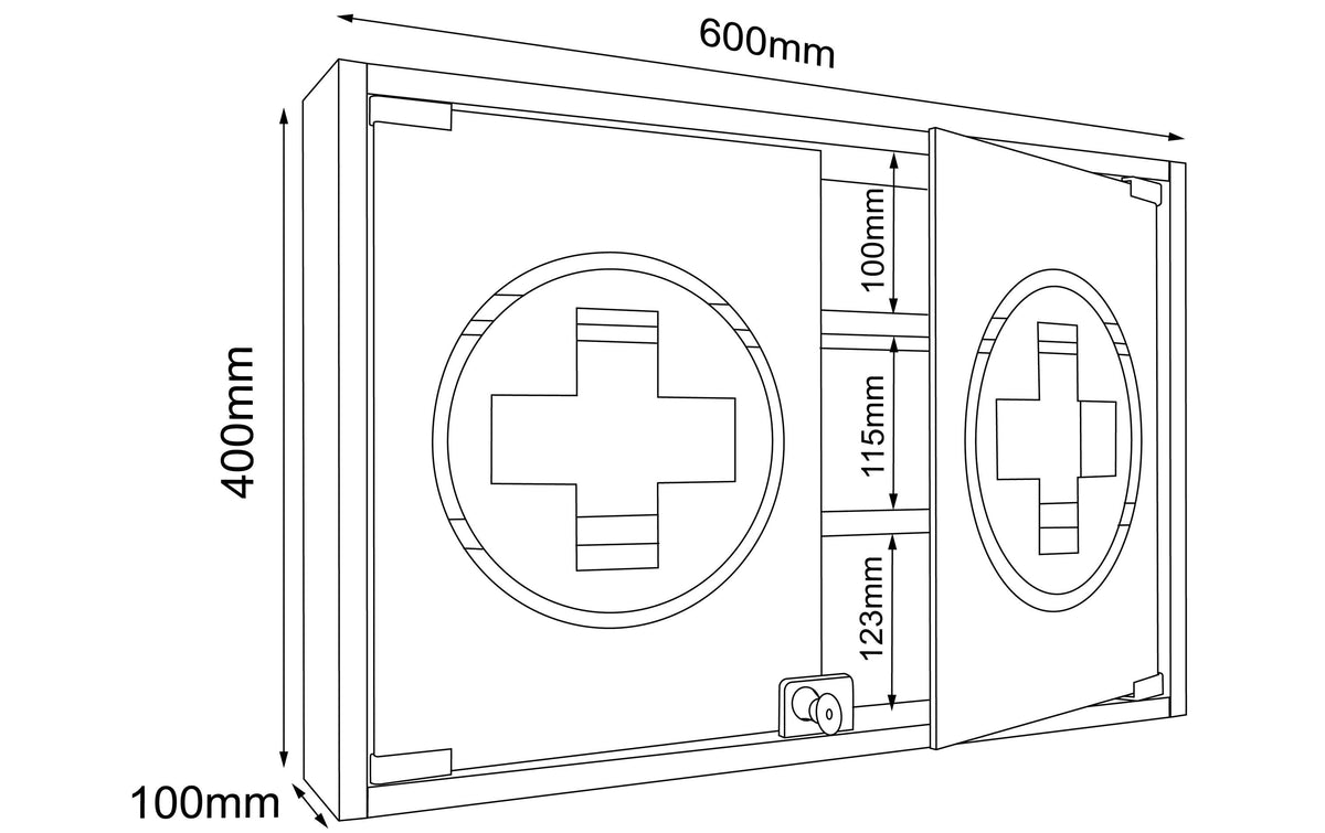 VCM Morgenthaler VCM Aufbewahrungsbox Hustila M – Glas, Mischholz/MDF, Melamin, 60×10×40 cm, Weiss
