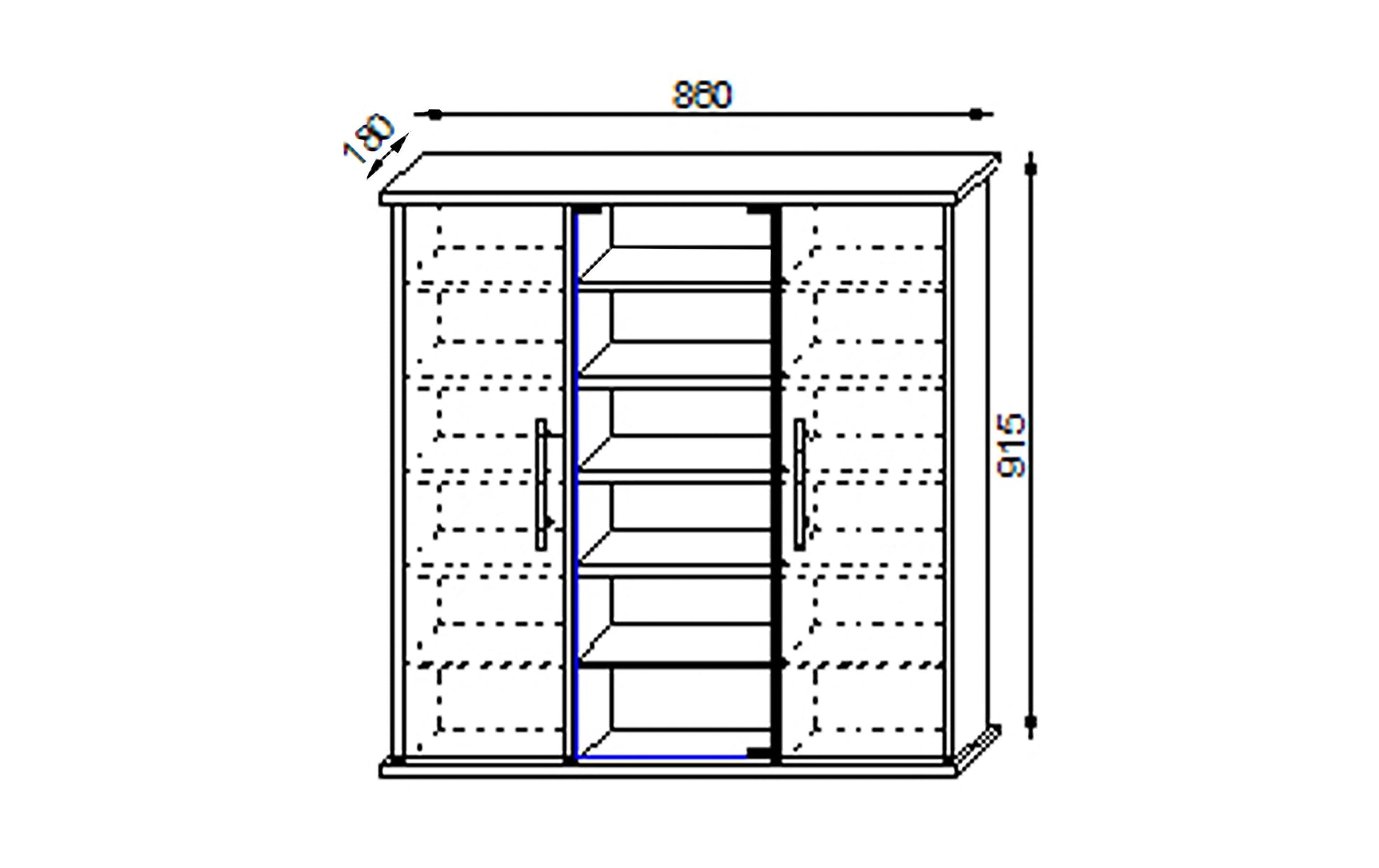 VCM Morgenthaler VCM Santila – Medizinschrank, abschliessbar, Glas/Holz/Melamin, 880 × 180 × 920 mm, weiss