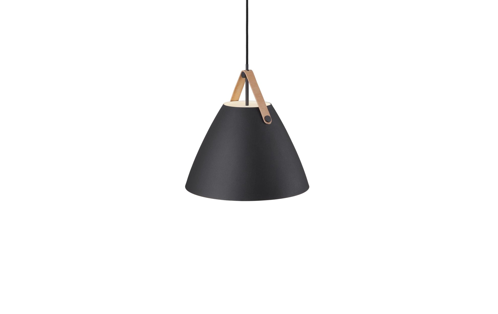 Nordlux dftp Nordlux Pendelleuchte Strap 36 – Ø 36 cm, 40 W, nicht dimmbar, schwarz, höhenverstellbar