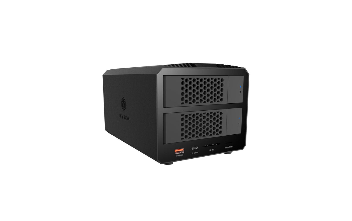 RaidSonic ICY BOX IB-RD3721HR-CU31 – 2-Bay extern – für 2,5"/3,5" HDD/SSD, SATA II