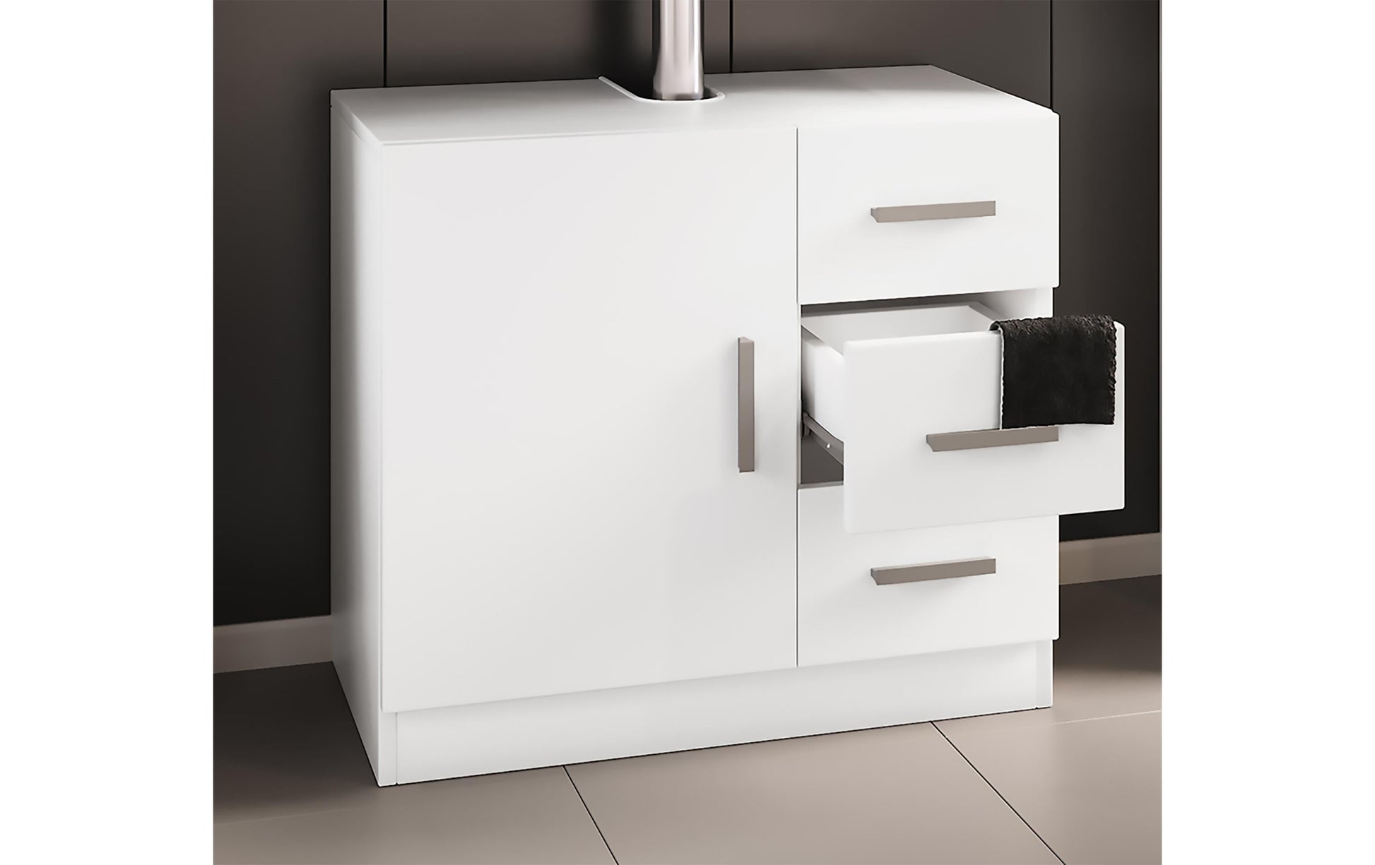 VCM Morgenthaler VCM Aufbewahrungsbox (Badezimmer) Zalo XL – 63×30×56 cm, Mischholz/MDF, Weiss