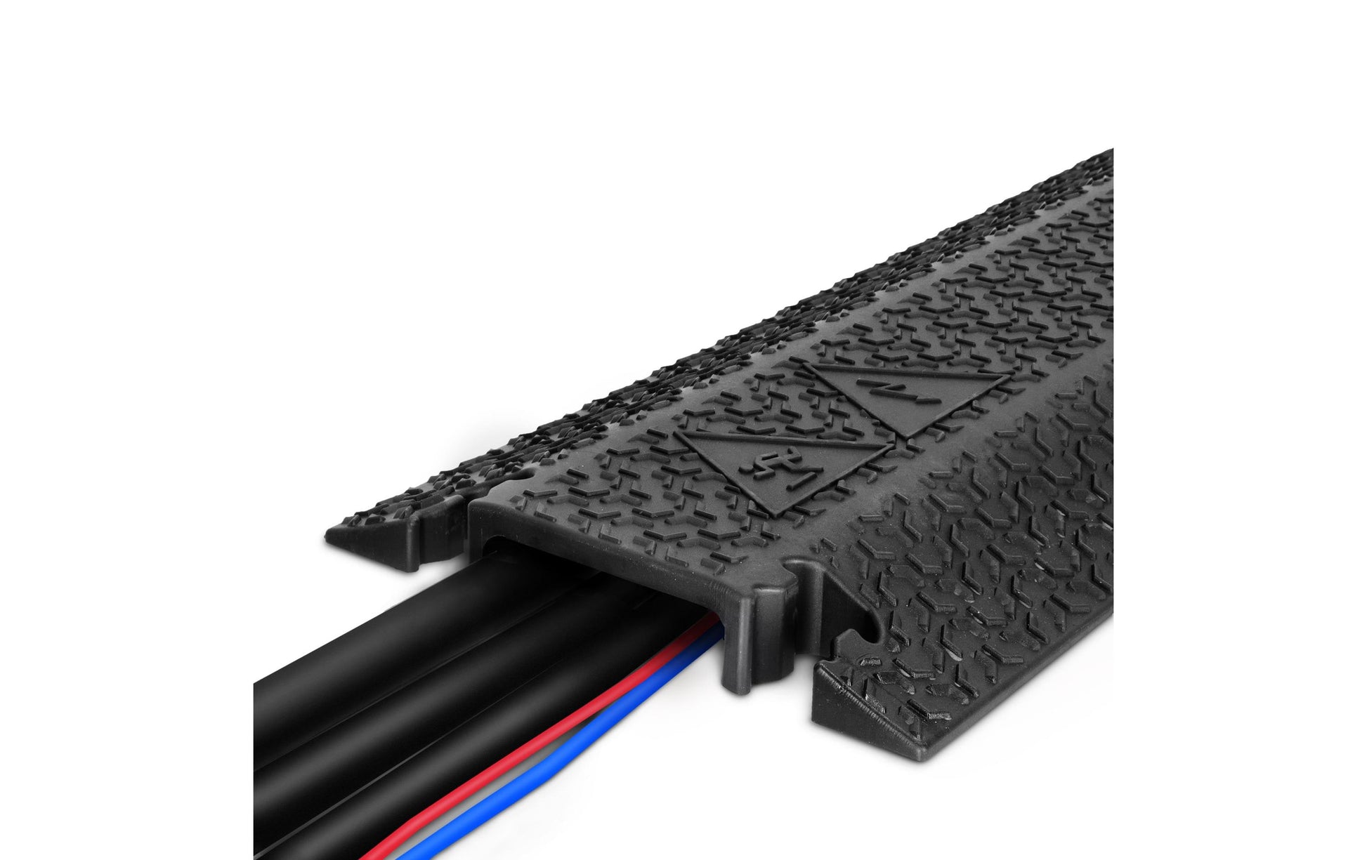 Defender Kabelbrücke – 1,0 m – Aussen 250 × 40 mm, innen 100 × 30 mm – Polyurethan – Schwarz, 1 Stk.