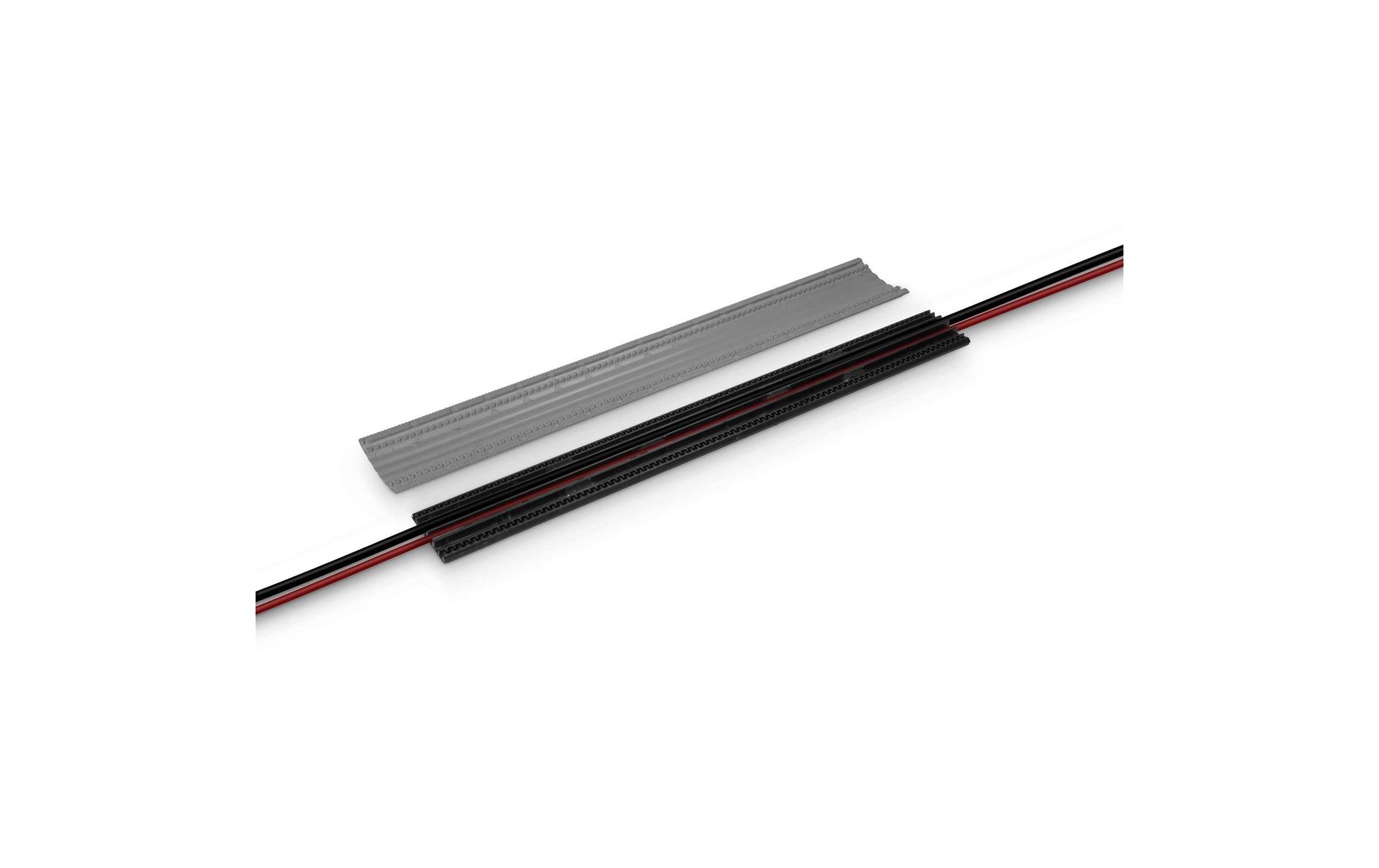 Defender Wandkanal – 125 × 20 mm – 0,9 m – Polyurethan – Grau, Befestigungslöcher