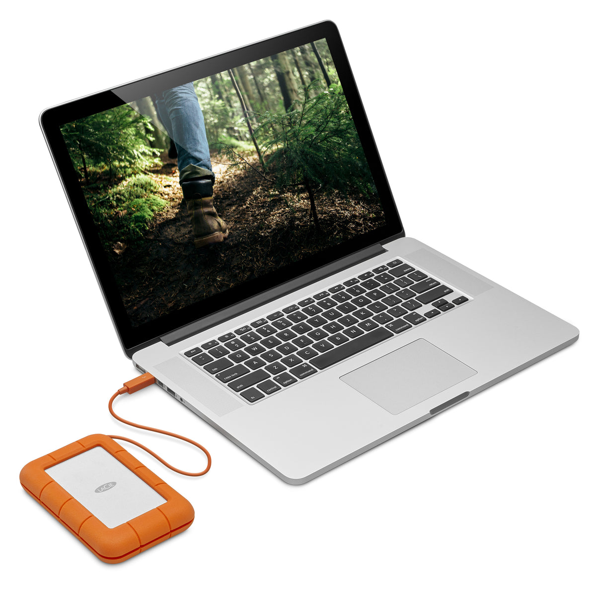 LaCie Rugged Secure Speichergerät – 2 TB, USB 3.2 Gen 1 (USB-C), 256-Bit AES-Verschlüsselung