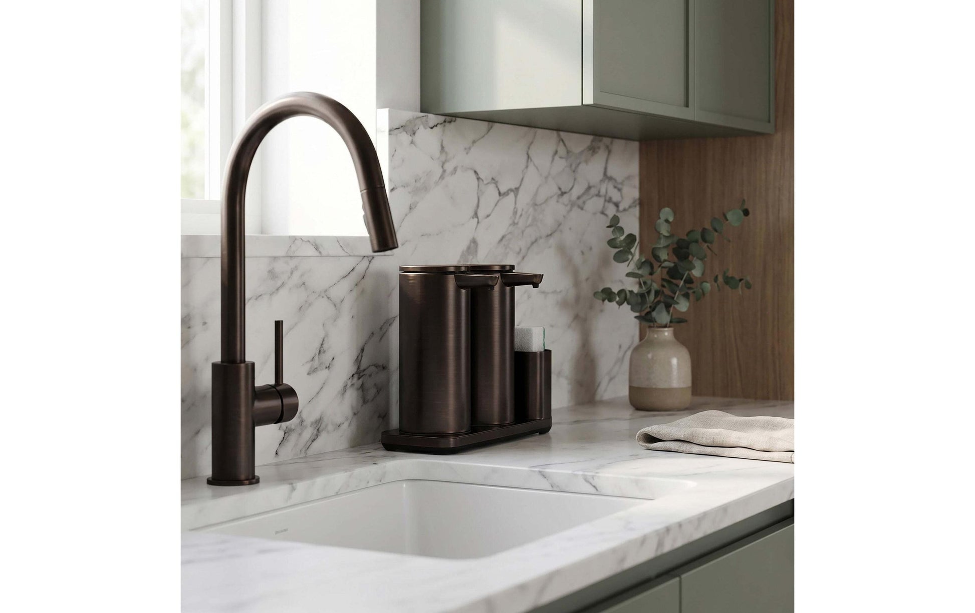Simplehuman Seifenspender – Edelstahl, Bronze, 828 ml