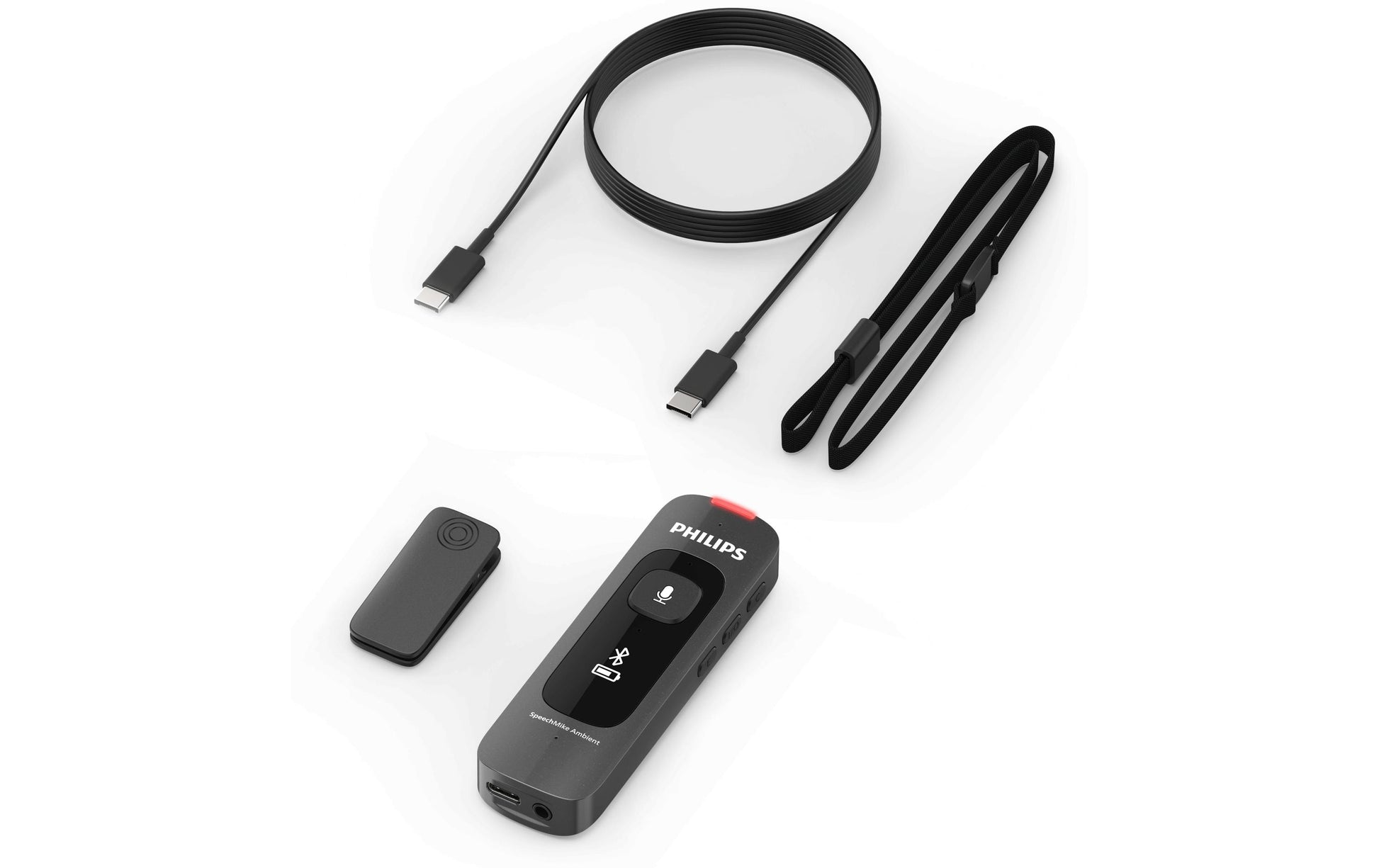 Philips SpeechMike Ambient Mobile – Diktiermikrofon – USB-C, Kabellos (Bluetooth/WLAN), Weiss
