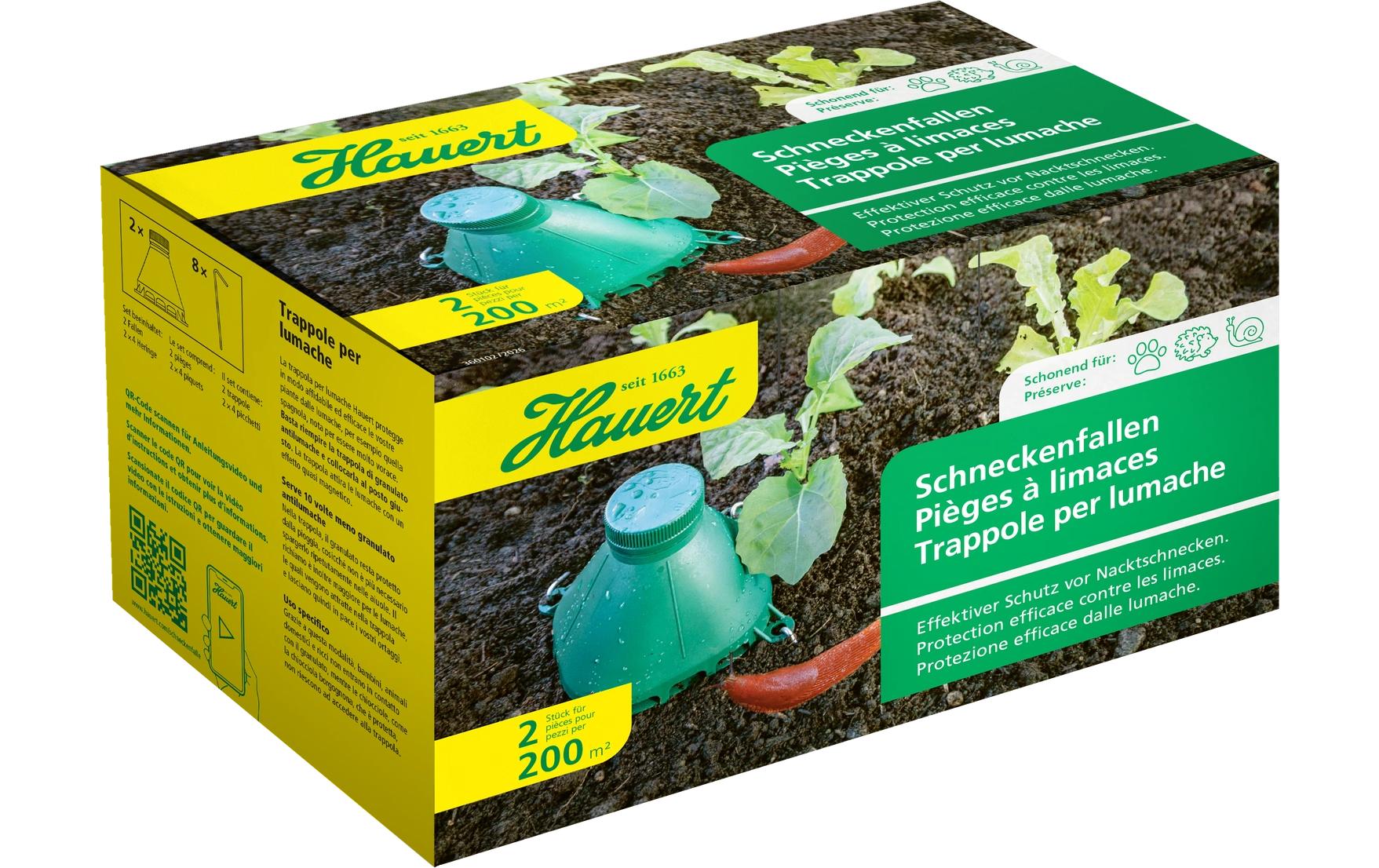Hauert Insektenfalle – 12 × 12 cm – grün – für Schnecken – 2 Stk.