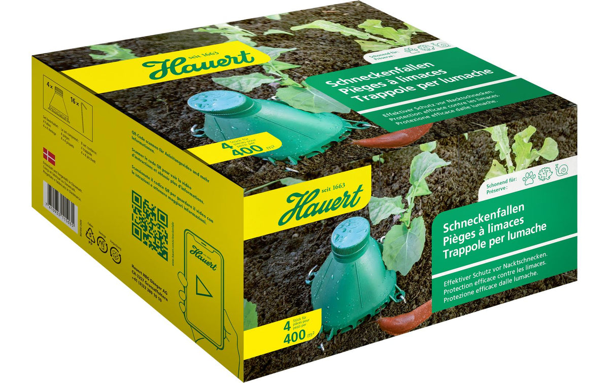 Hauert Insektenfalle Schneckenfalle – 12 × 12 cm – Grün – 4 Stk.