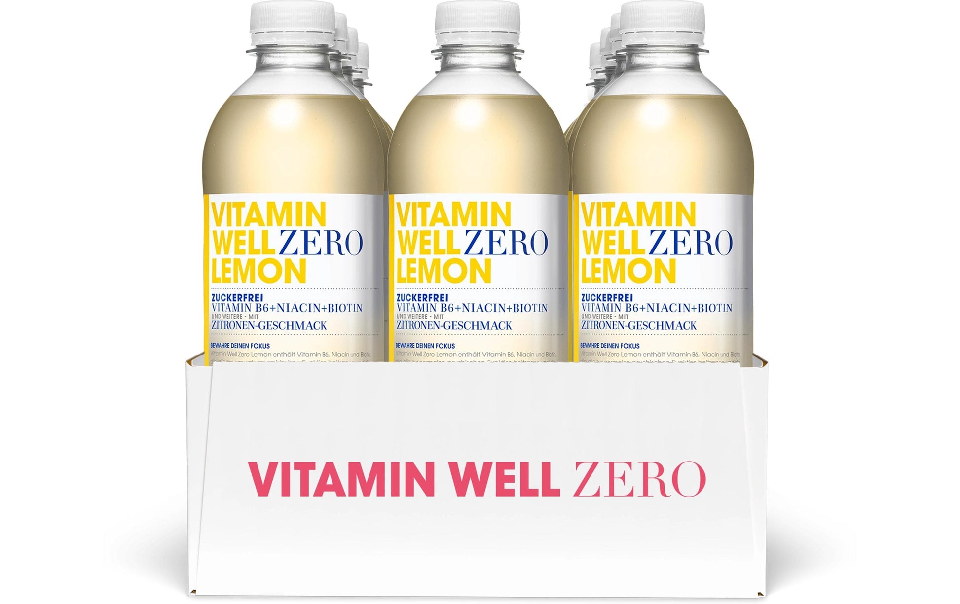 Vitamin Well – Vitaminwasser Zero, Zitrone, zuckerfrei – 12 × 5 dl