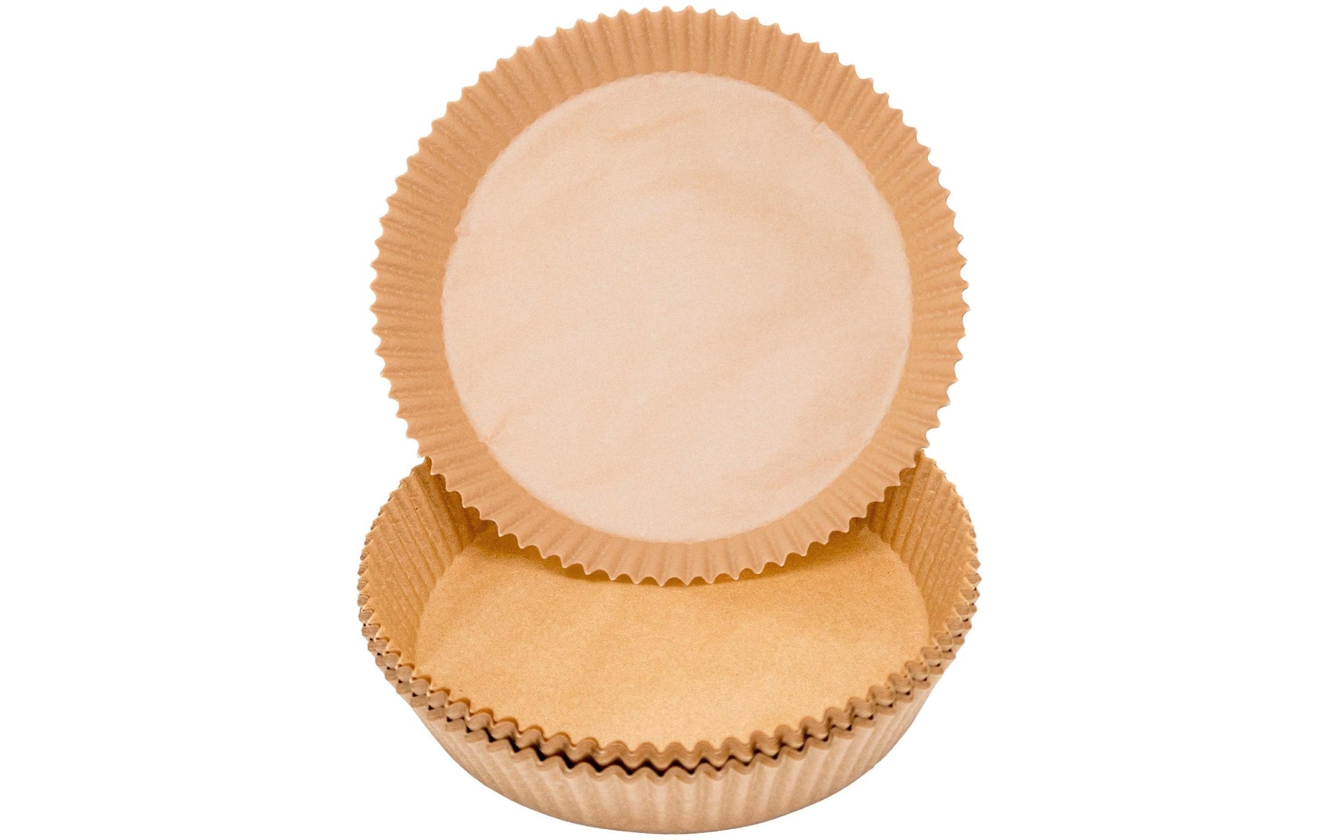 Nerthus Backpapier-Schalen für Heissluftfritteusen – Ø 16 cm × 4,5 cm, 100 Stk., Papier, Braun