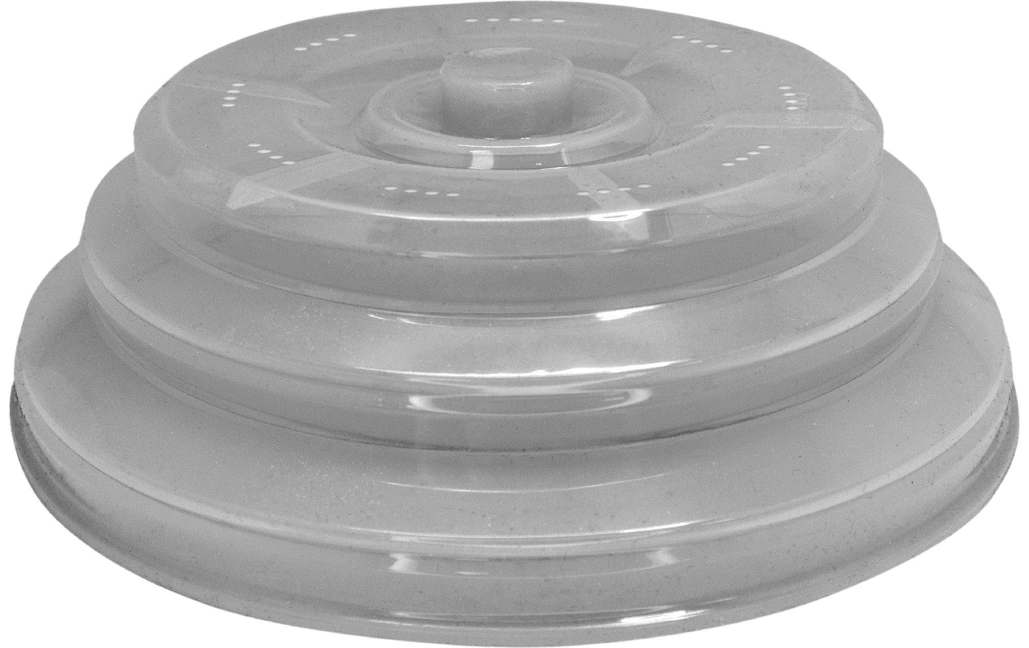Nerthus Mikrowellenhaube Ø 25,5 × 2 cm, Silikon, BPA-frei, spülmaschinenfest, transparent