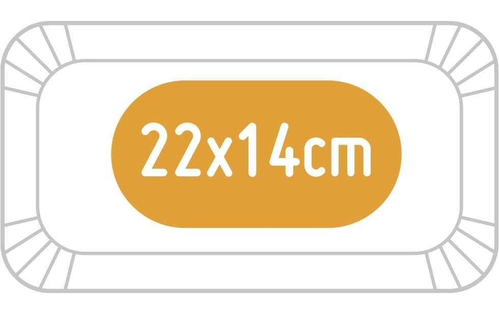 Nerthus Backpapier-Schalen Rechteck – 14 × 22 × 4,5 cm, für Heissluftfritteusen, 100 Stk., Papier, Braun