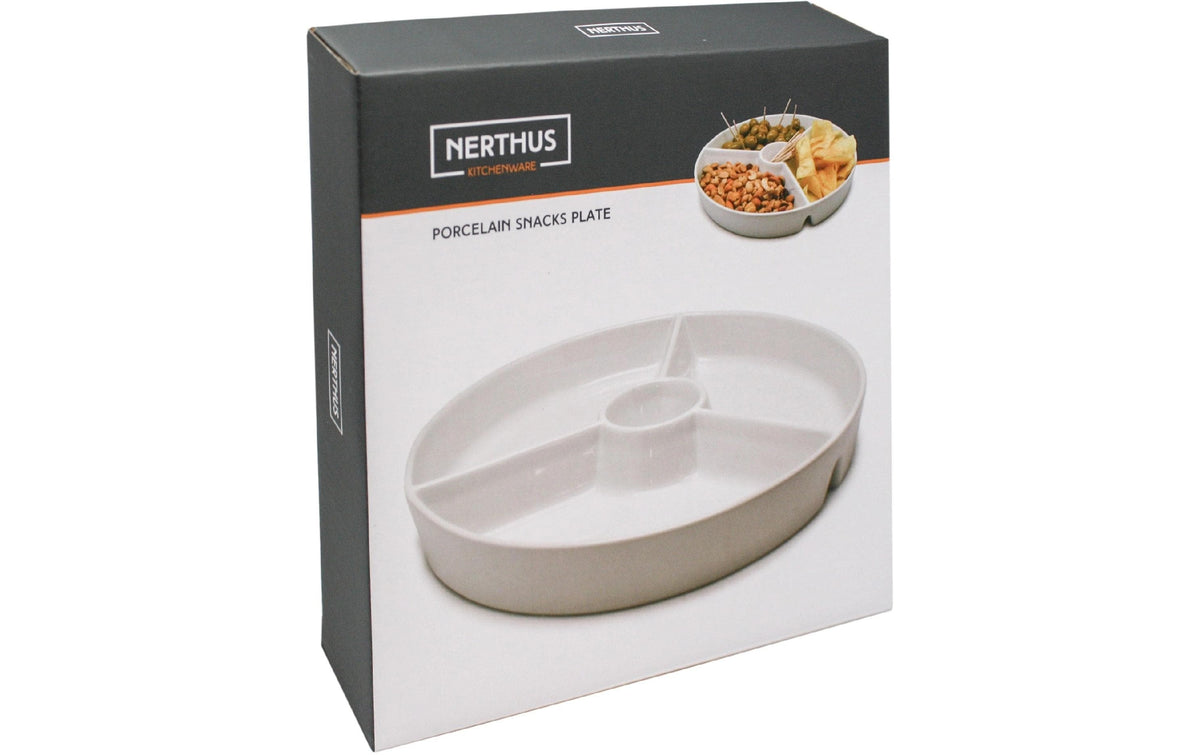 Nerthus Snackschale – Ø 18,5 cm, Porzellan, Weiss, spülmaschinenfest, mikrowellengeeignet