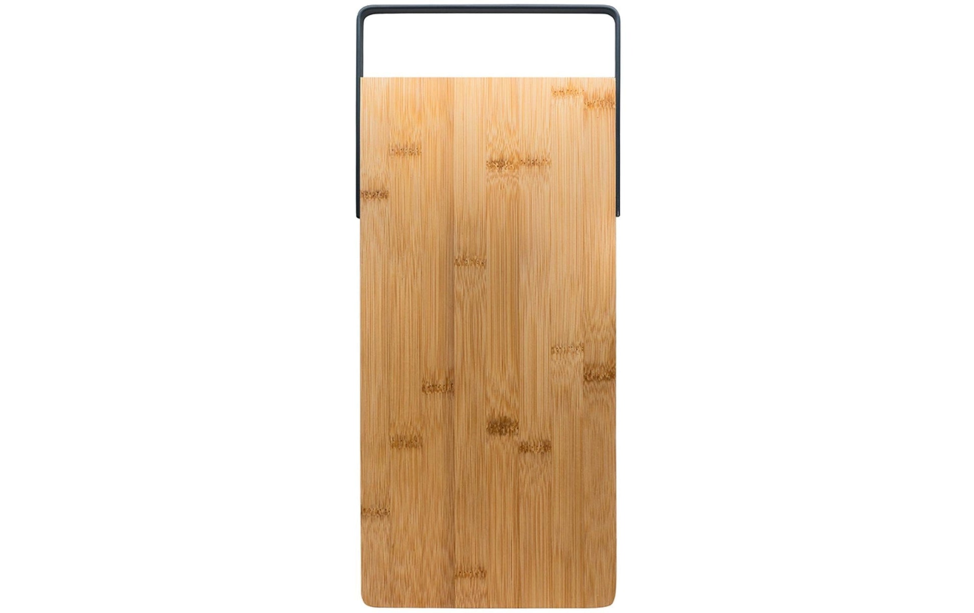 Nerthus Servierplatte – 18,5 × 38,0 × 38,0 cm, Bambus/Metall, Braun/Schwarz