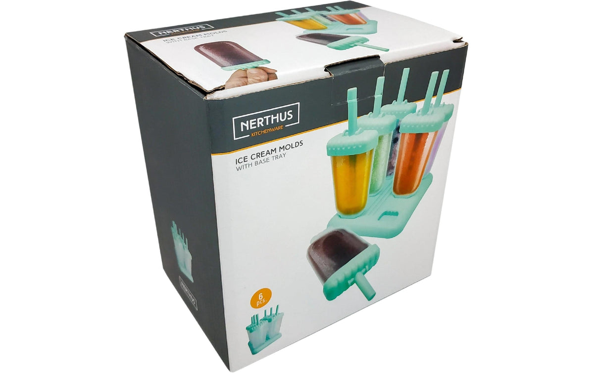 Nerthus Eisbereiter-Set 6 Stk., 10,5 × 15 × 16 cm, Kunststoff, türkis