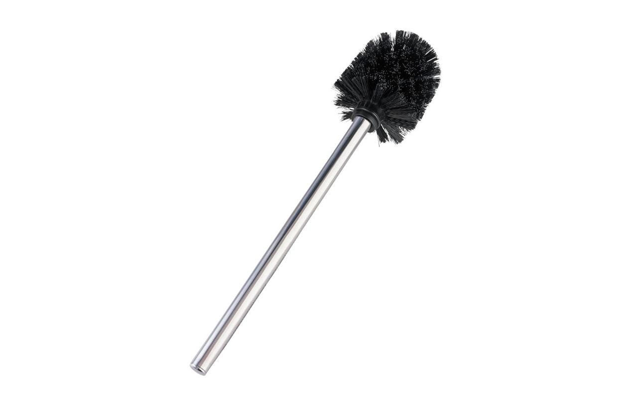 Wenko Ersatzbürstenkopf – Edelstahl glänzend, schwarz, Ø 8 cm, H 35 cm