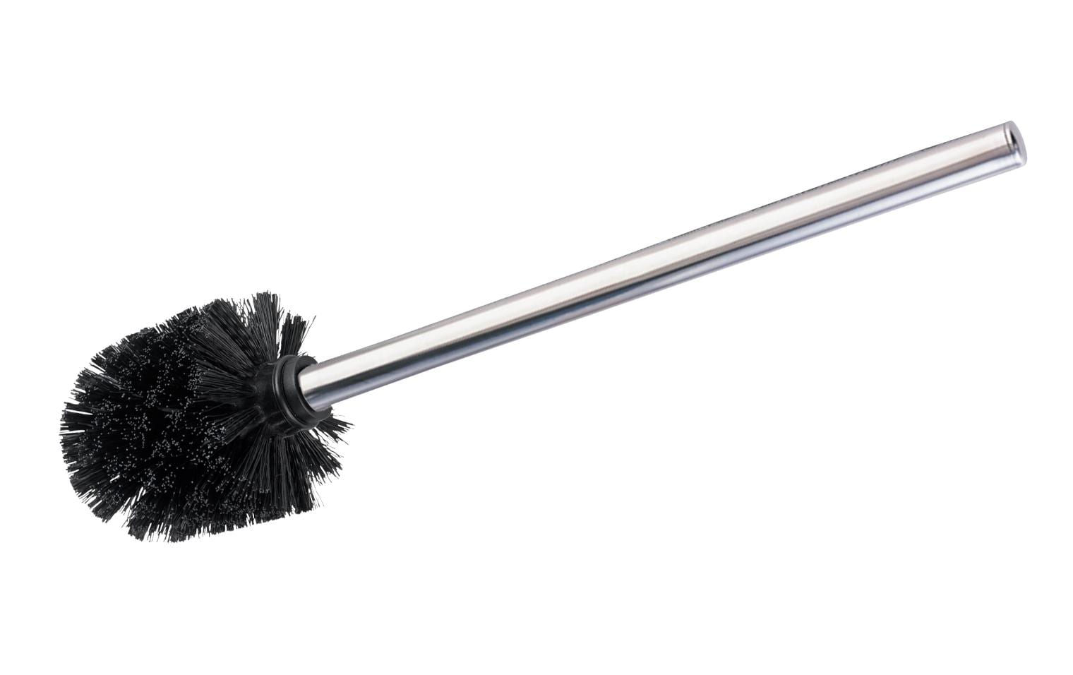 Wenko Ersatzbürstenkopf – Edelstahl glänzend, schwarz, Ø 8 cm, H 35 cm