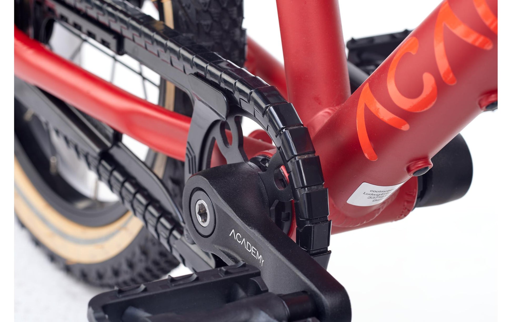 Academy Fahrrad – 14″, Felgenbremse, Luftreifen, höhenverstellbar – ab 4 Jahren – Aluminium, Rot
