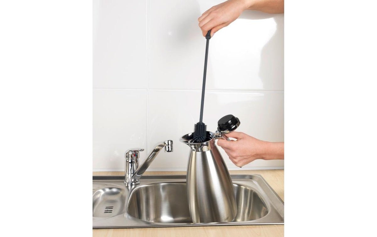 Wenko Flaschenbürste – Silikon, 38 cm, Dunkelgrau