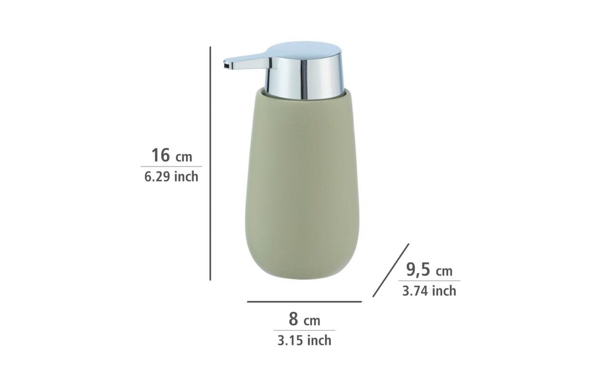 Wenko Badi Seifenspender – Keramik, Lindgrün, 320 ml