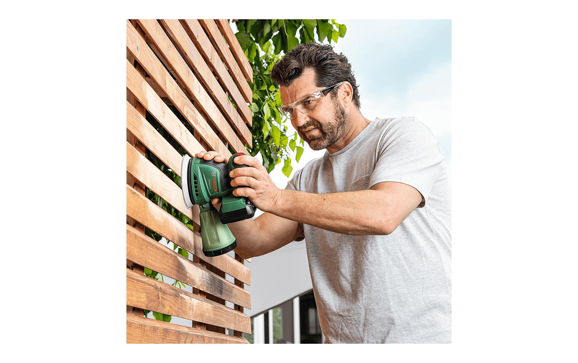 Bosch EasyOrbit 18V-10 Akku-Exzenterschleifer – 18 V – Ø 125 mm – 1×2,0 Ah & Ladegerät – POWER FOR ALL