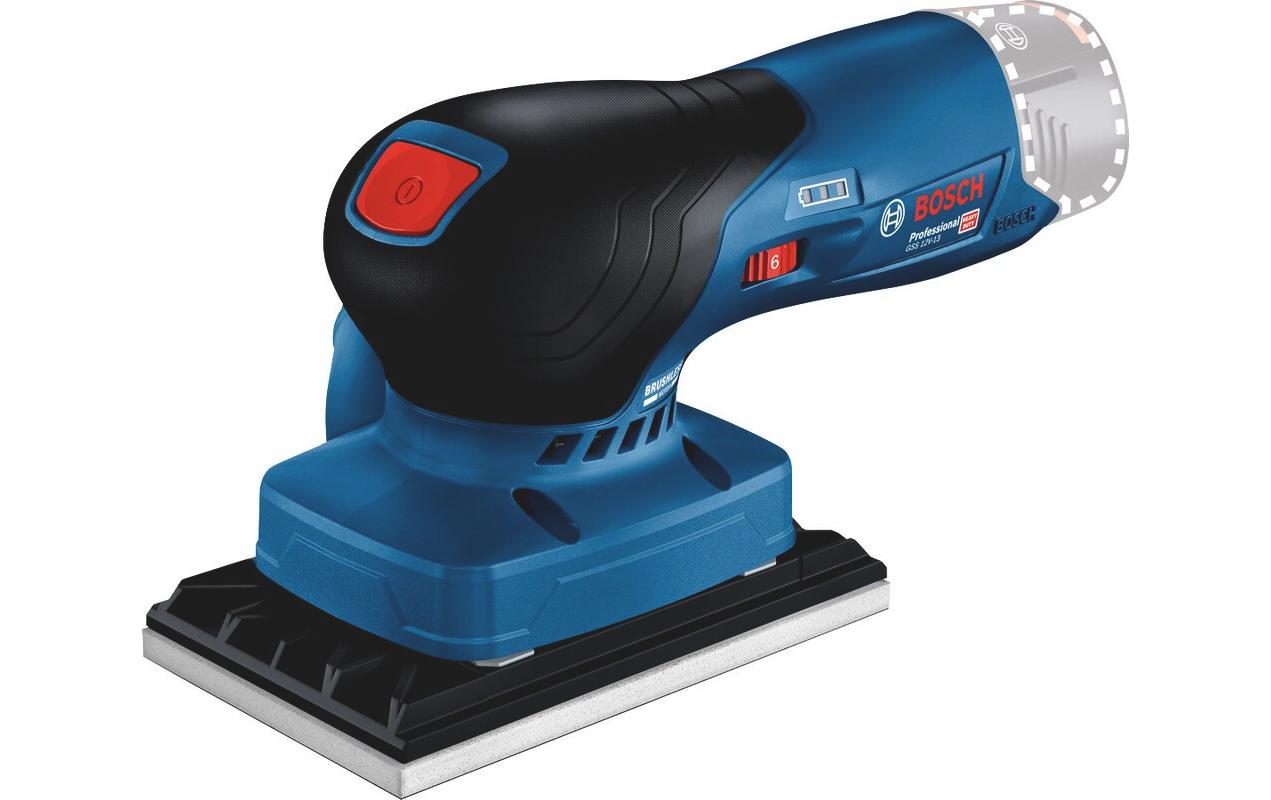 Bosch Professioneller GSS 12V-13 Akku-Schwingschleifer – 12 V – Klettverschluss – Solo – Koffer