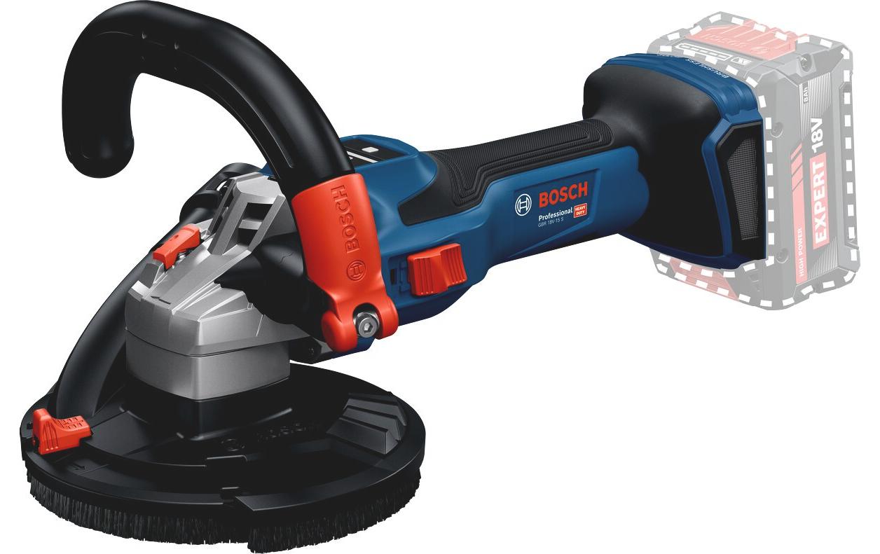 Bosch Professioneller GBR 18V-15 S Sanierungsschleifer – 18 V – M14 – Solo, Koffer – AMPShare