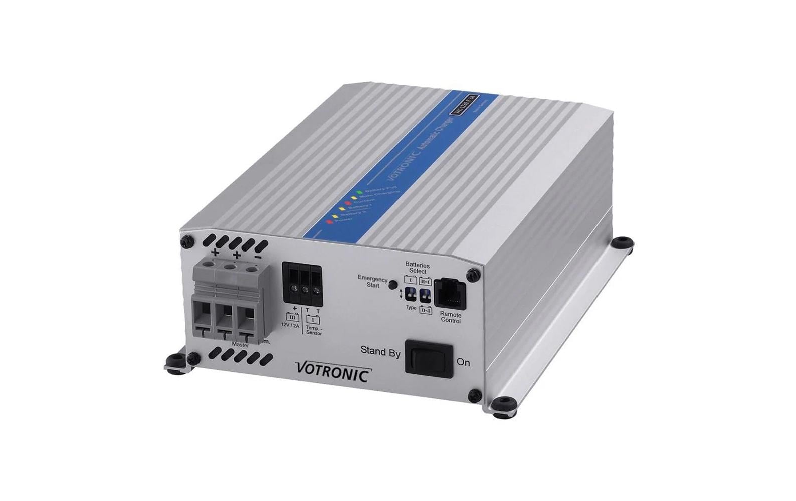 Votronic 0464 VAC 1230 F2 A Batterieladegerät – 12 V, 30 A/490 W, für Wohnmobil, AGM/GEL/Blei-Säure, IP20