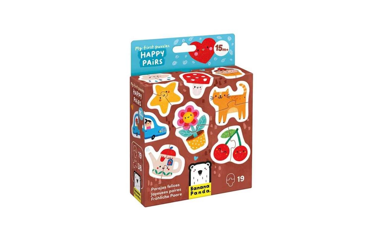 Banana panda Puzzle My First Happy Pairs – Tiere – 19 Teile – 50,8 cm – ab 1,25 Jahren – Karton