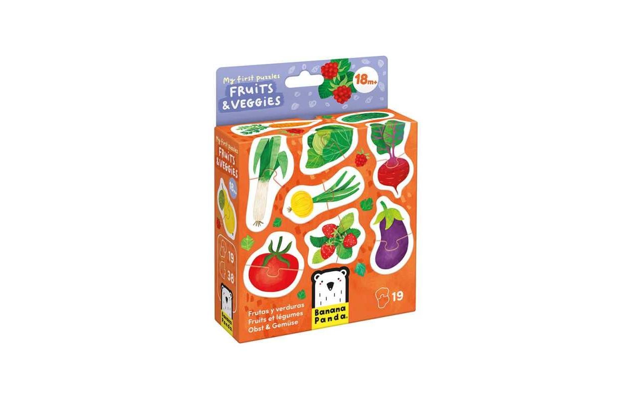 Banana panda Puzzle My First Fruits & Veggies – Logikspiel, ab 1,5 Jahren, mehrsprachig