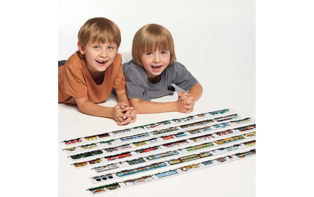 Banana panda Puzzle Mix and Match Trains – Logikspiel, ab 5 Jahren, EN/mehrsprachig