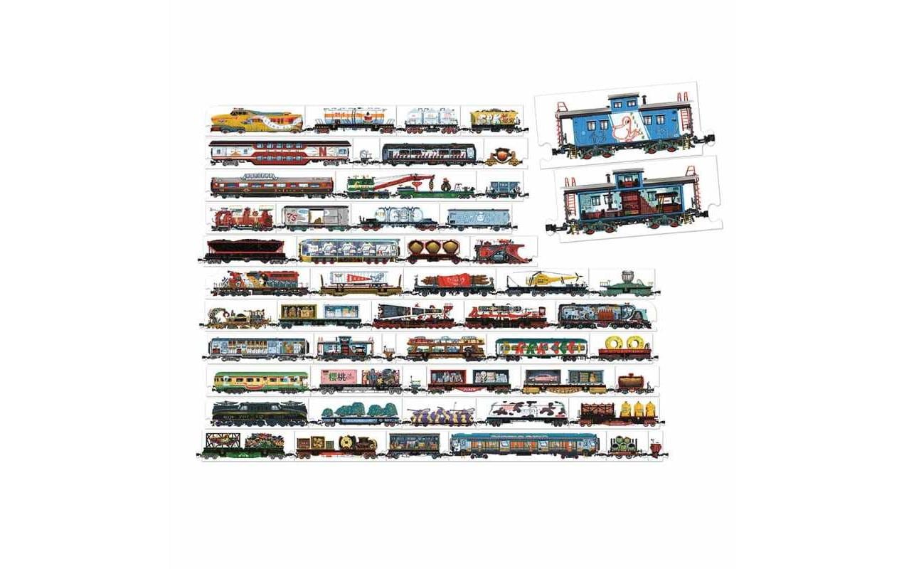 Banana panda Puzzle Mix and Match Trains – Logikspiel, ab 5 Jahren, EN/mehrsprachig