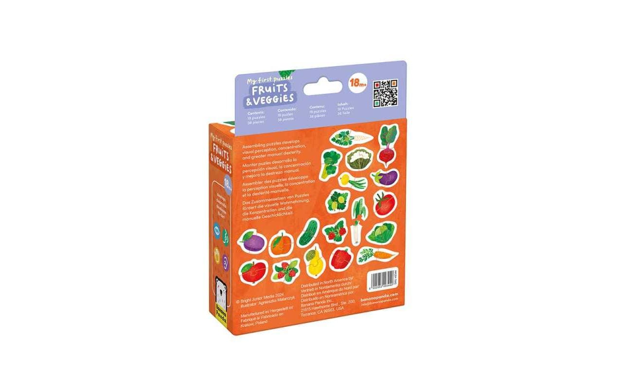 Banana panda Puzzle My First Fruits & Veggies – Logikspiel, ab 1,5 Jahren, mehrsprachig
