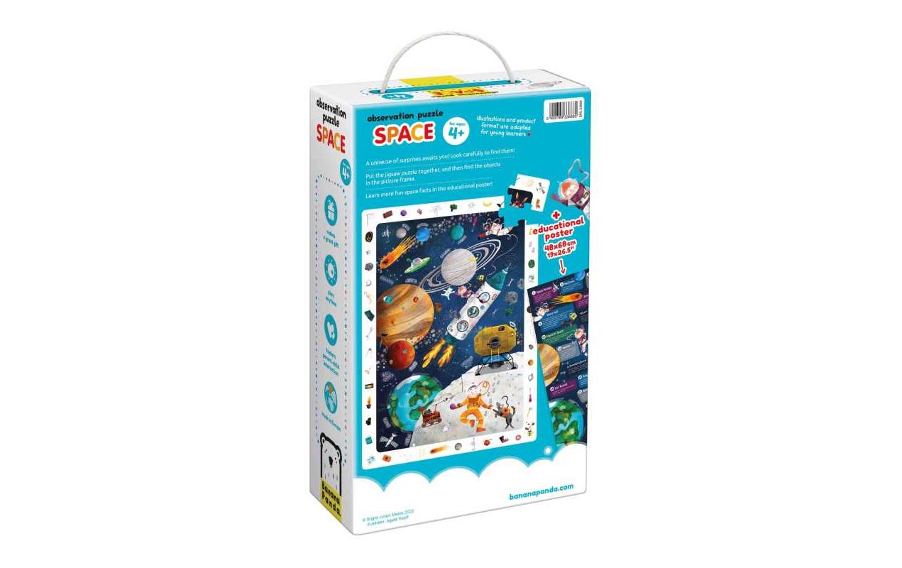 Banana panda Puzzle Astronomie – 60 Teile – 30,5 × 35,6 cm – ab 4 Jahren