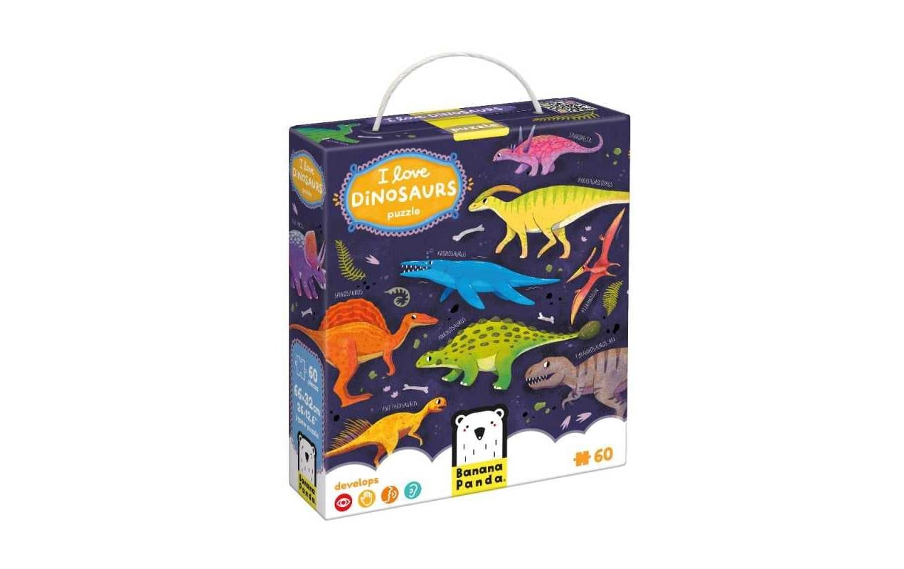 Banana Panda Puzzle I Love Dinosaurs – Logikspiel, ab 4 Jahren, EN/mehrsprachig