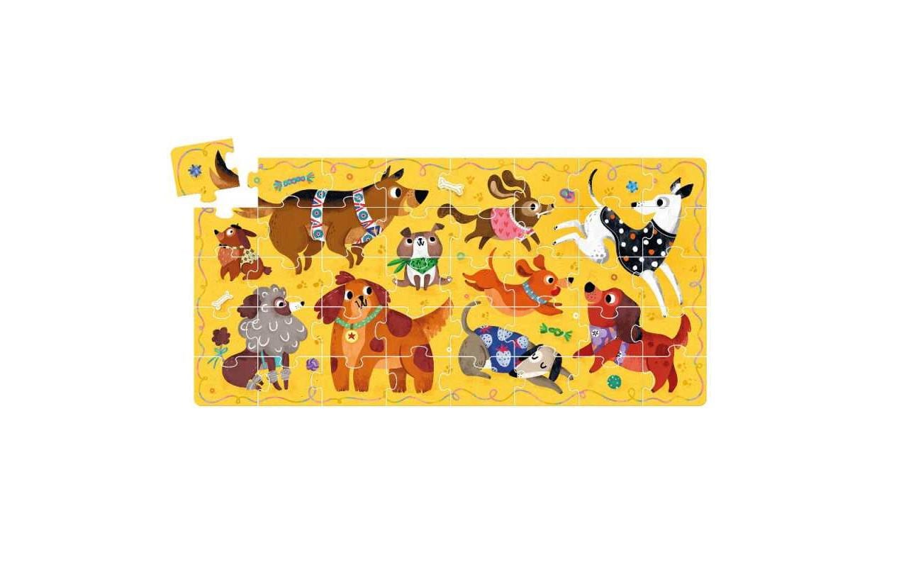 Banana panda Puzzle I Love Dogs – 60 Teile – 66 × 32 cm – ab 3 Jahren – Karton, Pappe