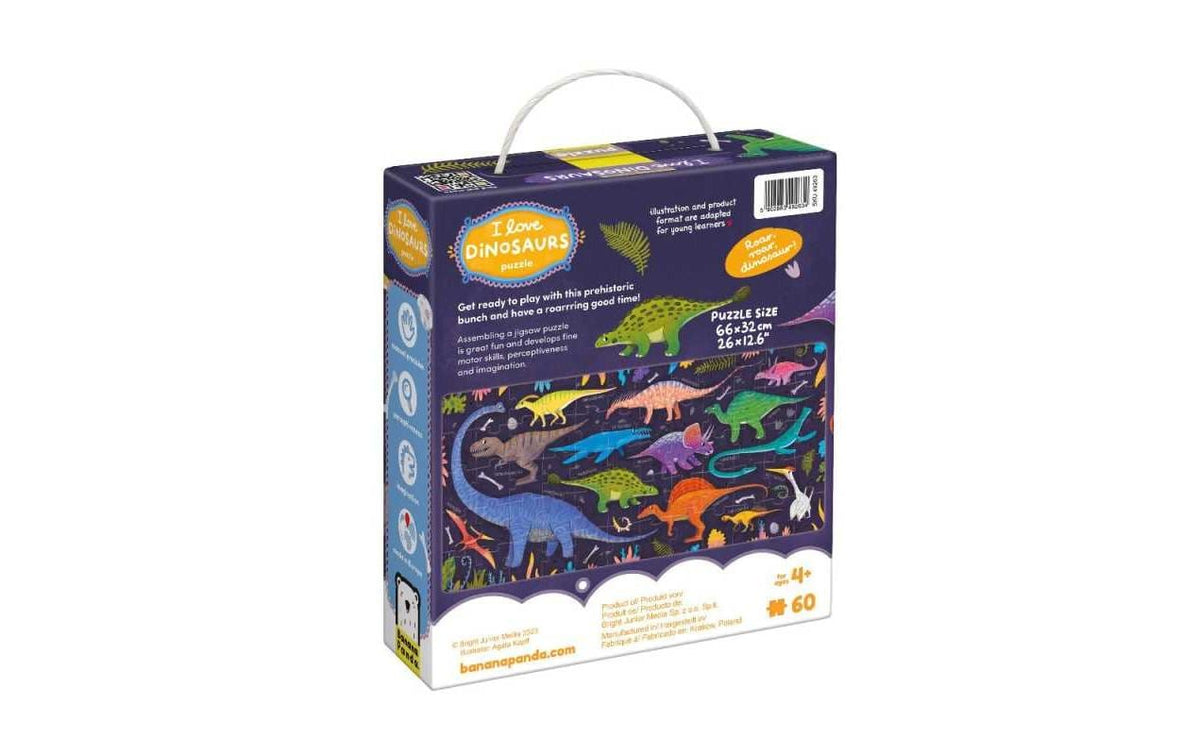 Banana Panda Puzzle I Love Dinosaurs – Logikspiel, ab 4 Jahren, EN/mehrsprachig