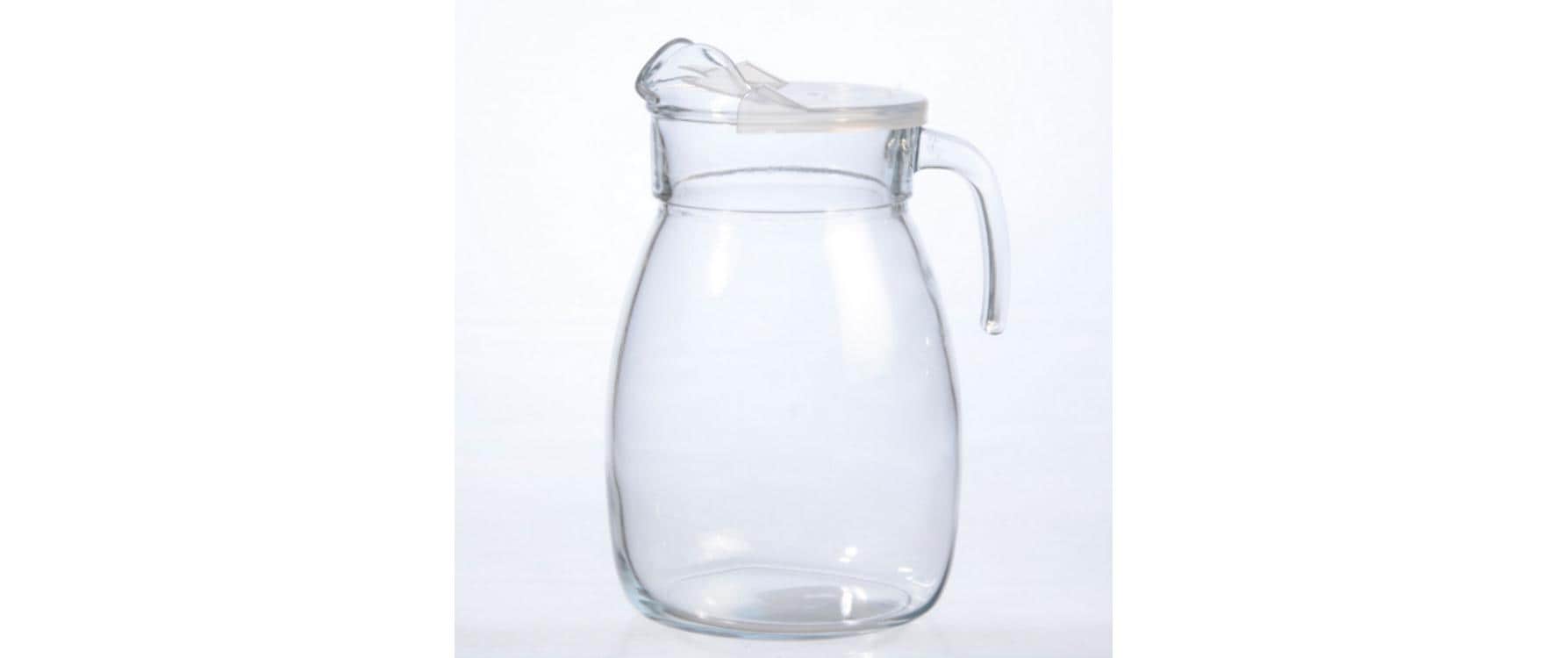 Pasabahce Krug Niagara – 2,5 l, Glas, Transparent, mit Deckel, spülmaschinenfest