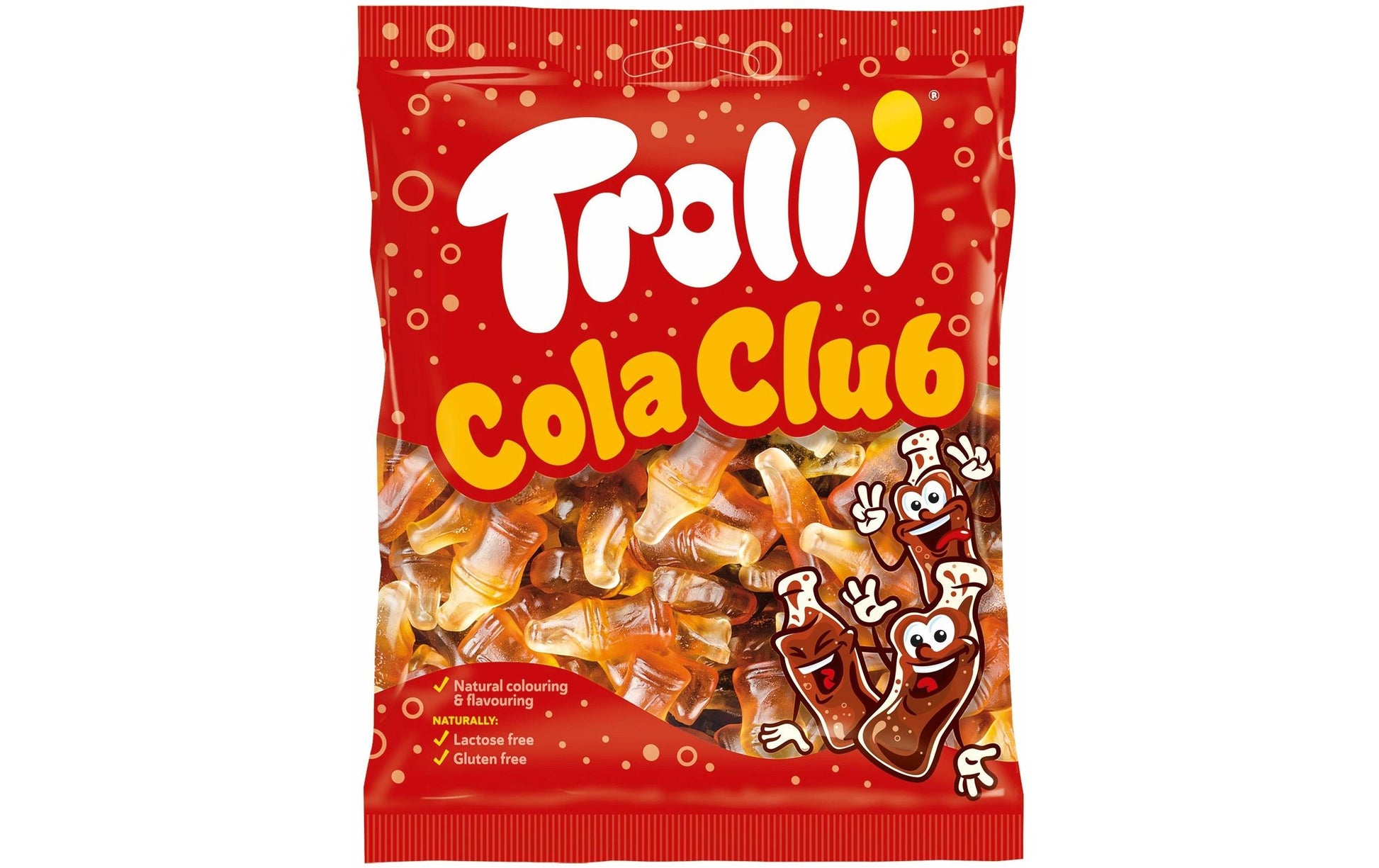 Trolli Cola Club Gummibonbons – Cola, glutenfrei – 100 g
