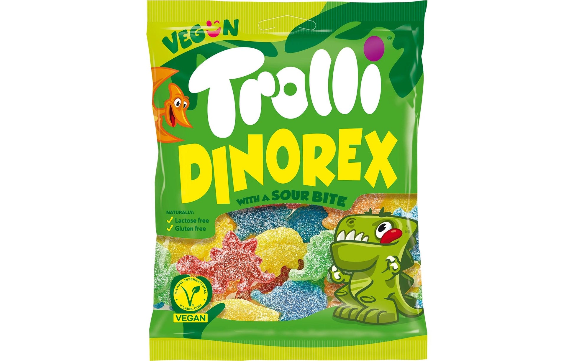 Trolli Dino Rex Gummibonbons – vegan, glutenfrei – 100 g