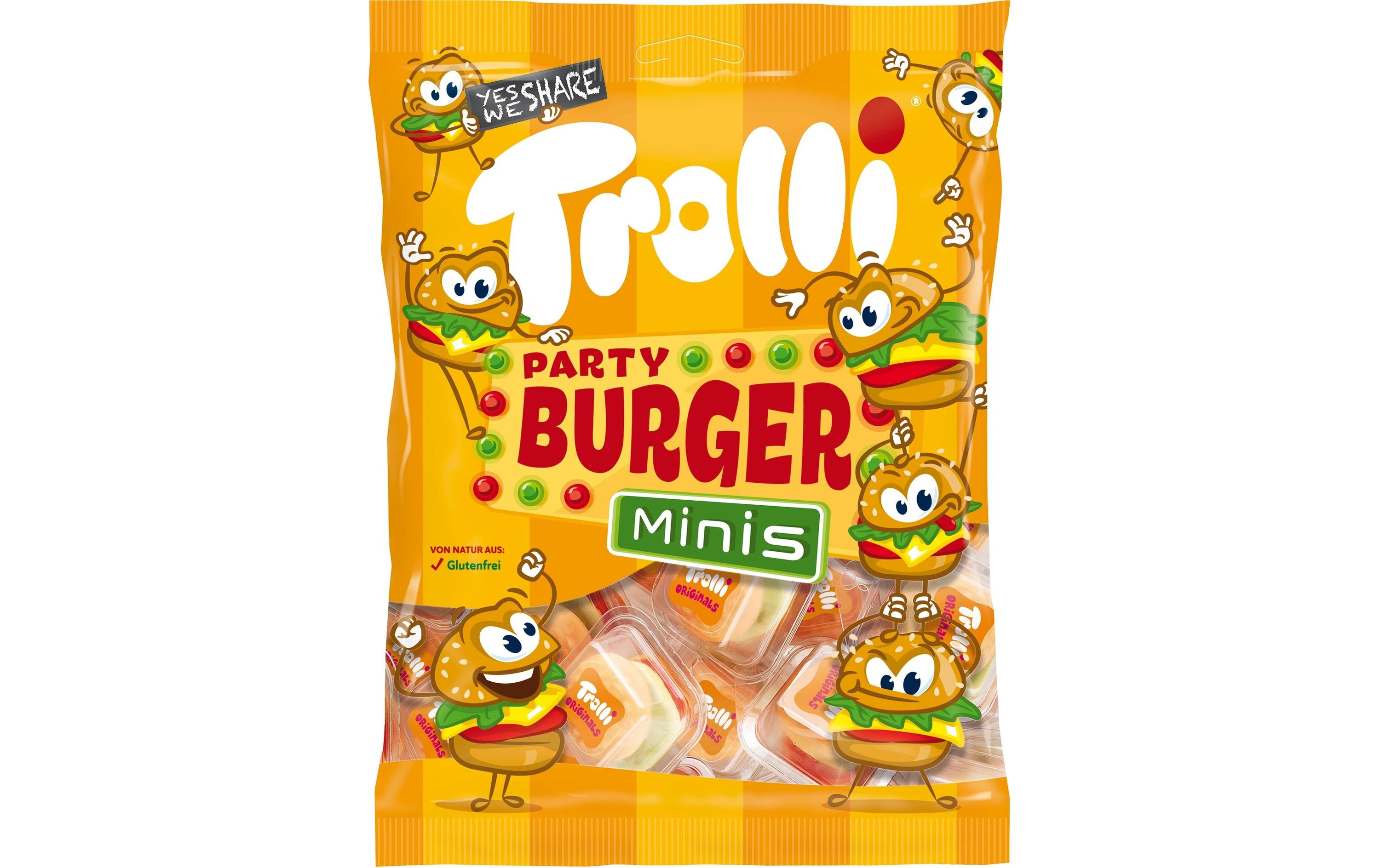 Trolli Mini Burger Gummibonbons, glutenfrei – 100 g