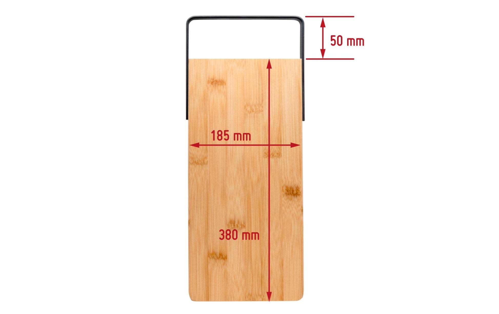 Nerthus Servierplatte – 18,5 × 38,0 × 38,0 cm, Bambus/Metall, Braun/Schwarz