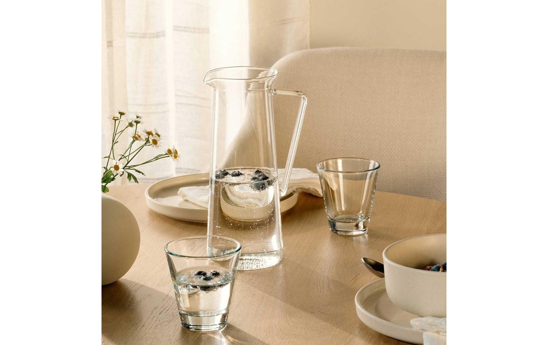 LEONARDO Krug – 1,1 l, Ø 9,6 cm, H 24,0 cm, Glas, Transparent, spülmaschinenfest