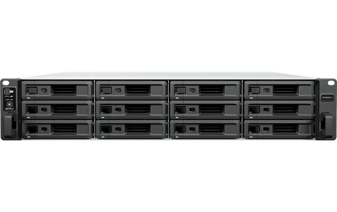 Synology RS4826xs+ – 12-Bay Rack NAS – Intel Xeon, 8 Kerne, 16 GB RAM, 10GbE, für 2,5"/3,5"