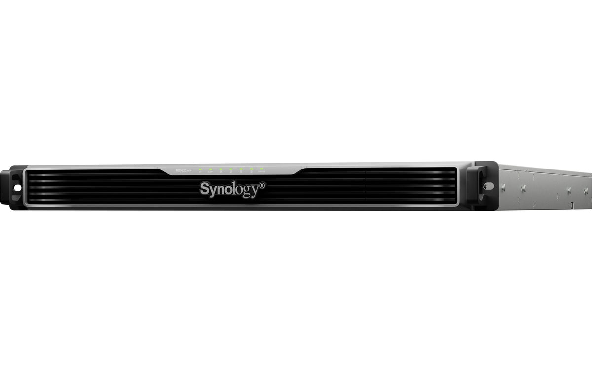 Synology RS1626xs+ – 4-Bay Rack NAS – Intel Xeon, 6-Kern, 2,9 GHz, 16 GB RAM, 10GbE, für 2,5"/3,5", 2×M.2
