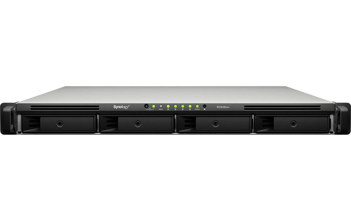 Synology RS1626xs+ – 4-Bay Rack NAS – Intel Xeon, 6-Kern, 2,9 GHz, 16 GB RAM, 10GbE, für 2,5"/3,5", 2×M.2