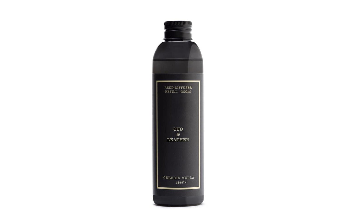 Cerería mollá Nachfüllung für Duftstäbchen, Oud & Leather, 200 ml