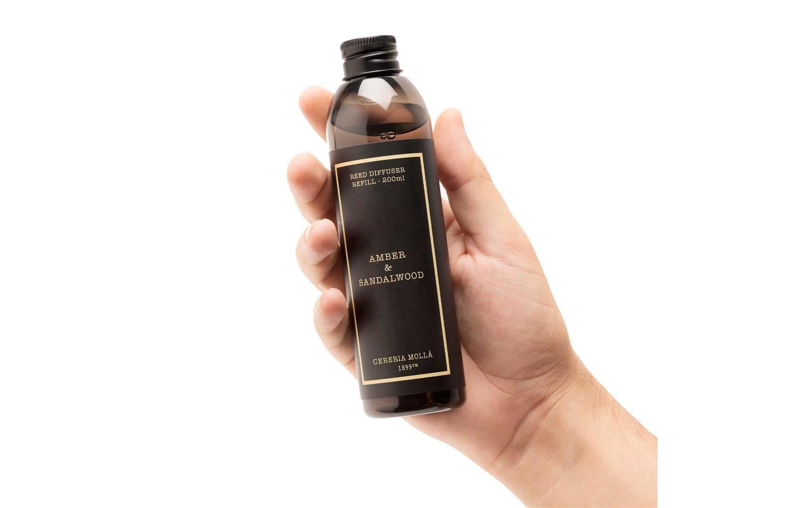 Cerería mollá Nachfüllung für Duftstäbchen, Amber & Sandalwood, 200 ml