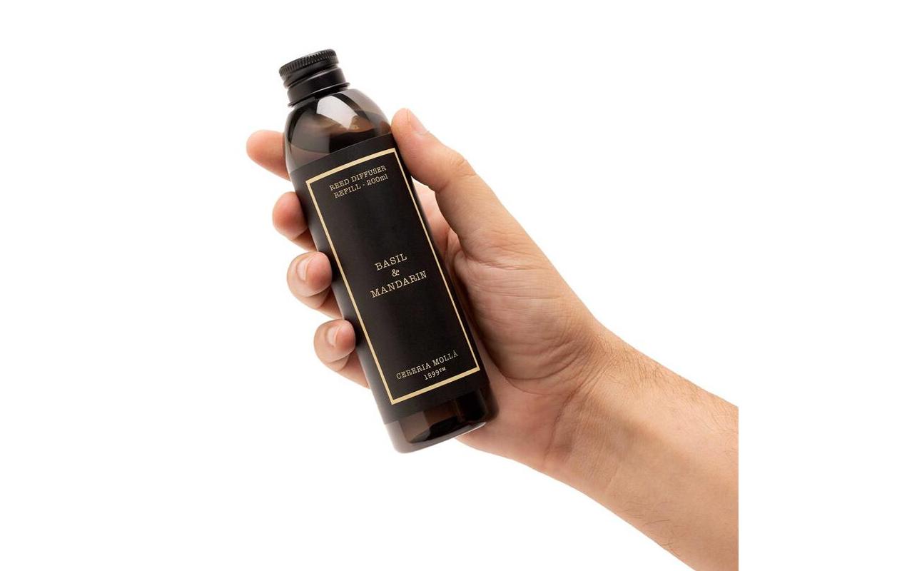 Cerería mollá Nachfüllung für Duftstäbchen, Basilikum & Mandarine, 200 ml