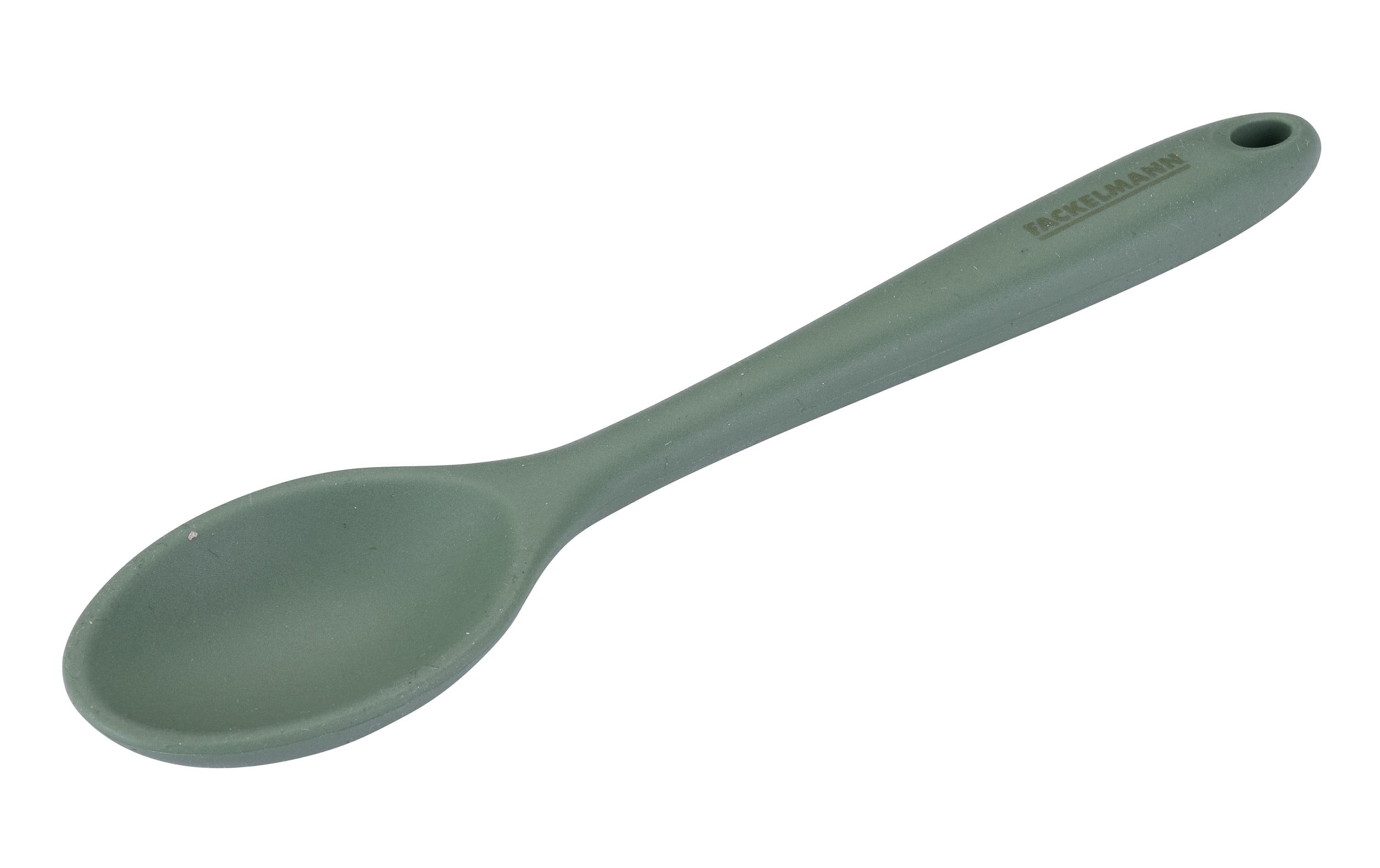 Fackelmann Kochlöffel 20,5 cm, Silikon, Graugrün
